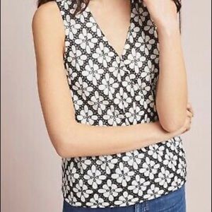 Antro MAEVE Floral lace sleeveless wrap Top Sz 8
